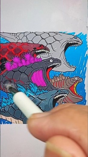 Bloop Evolution - Speed Coloring 008 #shorts #drawing #seamonsters #howtodraw #art #coloring