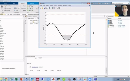 Statistical Parametric Mapping (SPM) 1D for MATLAB