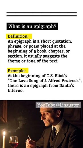 What is an Epigraph? | Epigraph Definition and Example in Literature #Shorts #literaryterms #englit