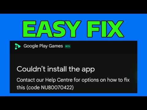 How To Fix Google Play Games Error NU80070422 in Windows