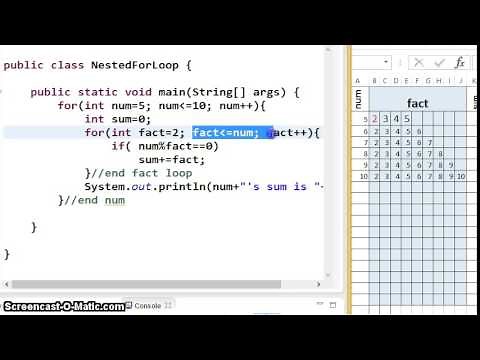 Nested For Loop Example