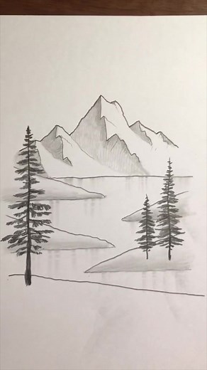 How to Draw a Simple Mountain Landscape