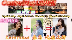 Reference预处理器，参考、风格迁移功能演示，inpaint无提词重绘