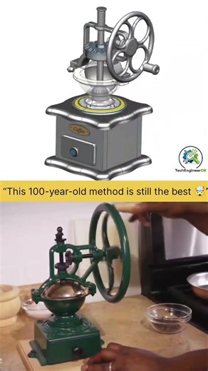“Vintage Coffee Grinder 😍 Old Technology That Still Beats Modern Machines!”