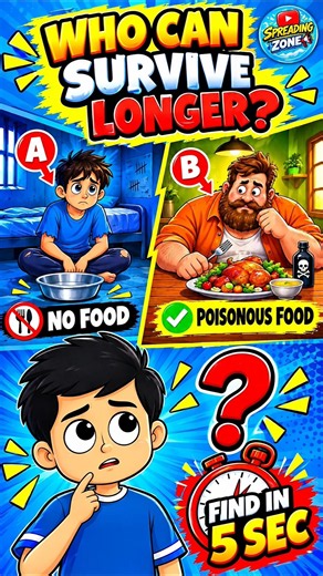 WHO CAN SURVIVE THE LONGER 😨 | Spreading Zone | #shortsfeed #trending #puzzle #quiztime #paheli #iq