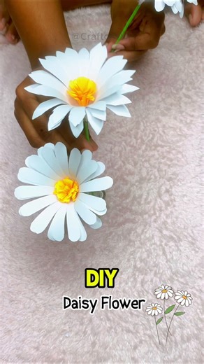 DIY Daisy Flower 🌼 | Easy Handmade Craft in Minutes | Paper Flower Tutorial #diy #craft #roomdecor