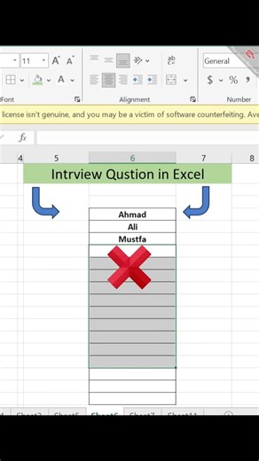 #shoet Excel interview Quection Trip And Trick #excel #excellearning #msdhoni #microsoftexcel