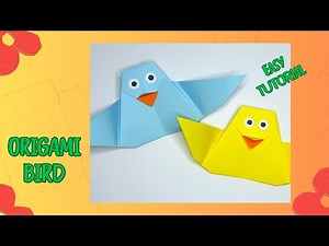 How To Make a Cute Origami Bird Step by Step!🐦| Fun Origami DIY Kids!