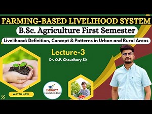 Farming-based Livelihood System II Livelihood: Definition, Concept & Patterns in Urban & Rural Area