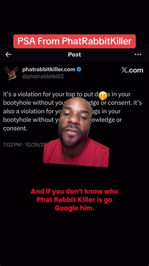 Our good friend PRK came through with a quick little public service announcement for us. #TyreakToldYou #PhatRabbitKiller #PRK #PSA #LGBT | Tyreak Told You