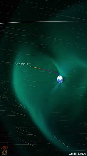 Artemis II: Crew Exits Earth’s Protective Magnetosphere #artemisii #space #nasa