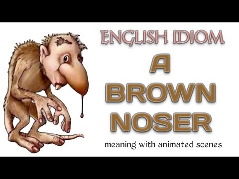 English idiom | A brown Noser | Meaning with animated scenes