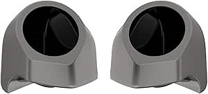 Advanblack Tour Trunk Pack Speaker Pods 6.5" Rear Audio Housing Color Matched Fit Harley King Tour Trunk Pack (Billet Silver)