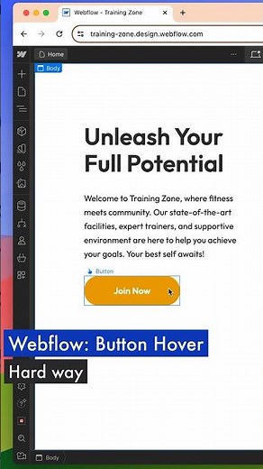 Button hover in Webflow #webdesign