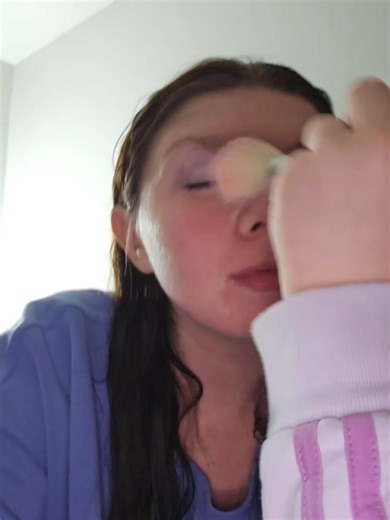 The laughs are the cutest. There is no one else I would let do my makeup right after a shower #makeuptutorial #daughtersoftiktok #engagement #fyf