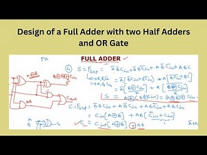 3.2 Design of a Full Adder with two Half Adders and OR Gate | Combinational Circuits Design తెలుగు