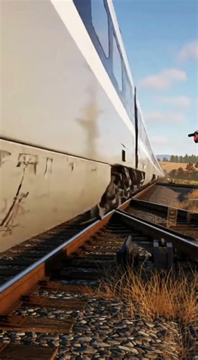 Two Trains Cross at Extreme Speeds from Different Angles #train #trainsim