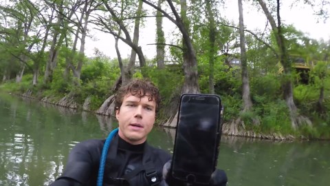 Uncovered a Swollen iPhone Underwater