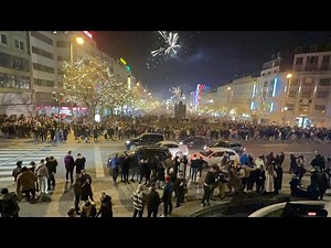 New year’s celebration in prague center || 2023 || 4K HDR