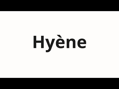 How to pronounce Hyène