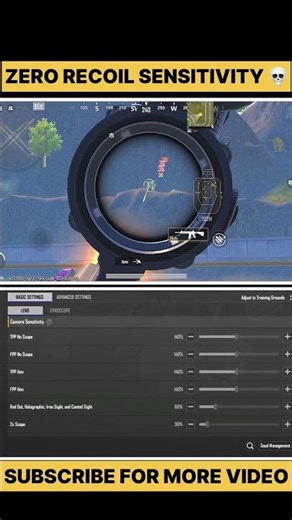 PUBG/BGMI 4.3 UPDATE SENSITIVITY CODE | PUBG BEST SENSITIVITY SETTINGS | #shorts #bgmi #pubg #viral