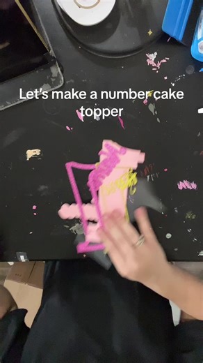 Make a cakr topper with me! #caketopper #numbercaketopper #partydecor #butterfly #pinkandgold