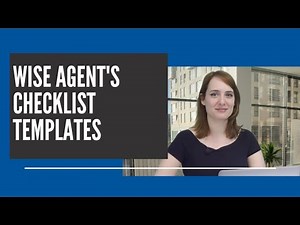 Creating Templates for Checklists in Wise Agent
