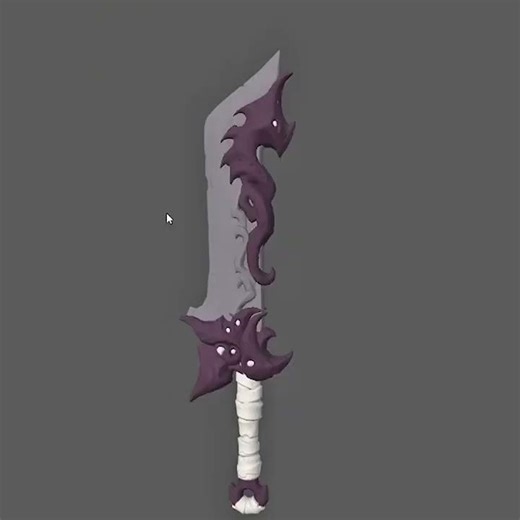 Stylized Fantasy Sword – From Blockout to Final Model