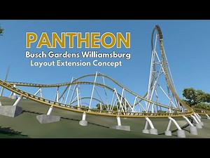 Pantheon Layout Extension Concept | Busch Gardens Williamsburg Intamin LSM Coaster | NoLimits 2