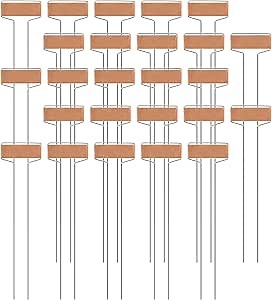 25-pcs Weatherproof Plant Markers Labels for Seedlings Vegetables Herbs Flowers Planters & Pots Ideal for Greenhouses Nurseries Botanical & Community Gardens Outdoor Gardening & Landscaping