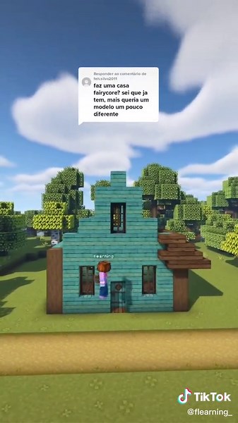 Building a Fairycore House in Minecraft