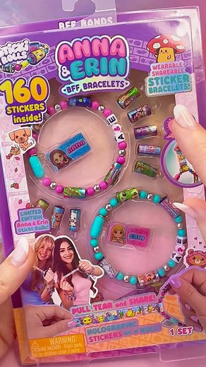 {AD} Introducing newest STICKI ROLLS product - the Anna & Erin BFF Sticki Rolls! 🩷💜. The latest product is all about celebrating friendship with exclusive wearable and shareable sticker bracelets inspired by Youtube sensations Anna & Erin. #stickirolls #friendshipbracelets #kawaiistickers #diyproject #stickers | Vivizone