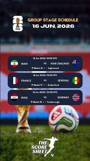 ⚽ 16 June 2026 Full Match Schedule | FIFA World Cup 2026 🔥 All Fixtures & Kickoff Times