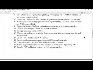 Microcontroller 8051 Important Questions (Long & Short) for AKTU External Exams KEE602