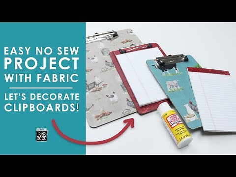 No Sew Project with Fabric - decorate a clipboard using fabric scraps