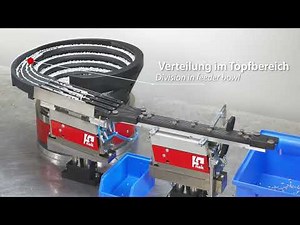 Vierbahniges Wendelfördersystem von nak Automation