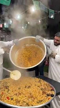 مكرونة بالدجاج على الحطب 🔥👌🏻