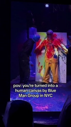 Blue Man Group paints a human LIVE 🎨