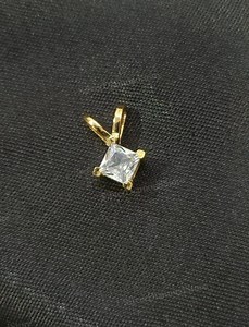 Solitaire 4 Prong Women's Pendant 2ct Princess Cut Diamond 14k Yellow Gold Plated , Birthday/valentine/christmas Gift for Girl, Prom Jewelry - Etsy