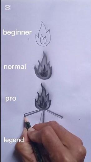 how to draw a flame🔥😱#drawing #art #shorts