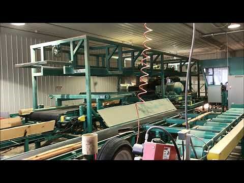 The Helle Scragg Mill - Scanning Infeed and 3 Saw Vertical Edgers