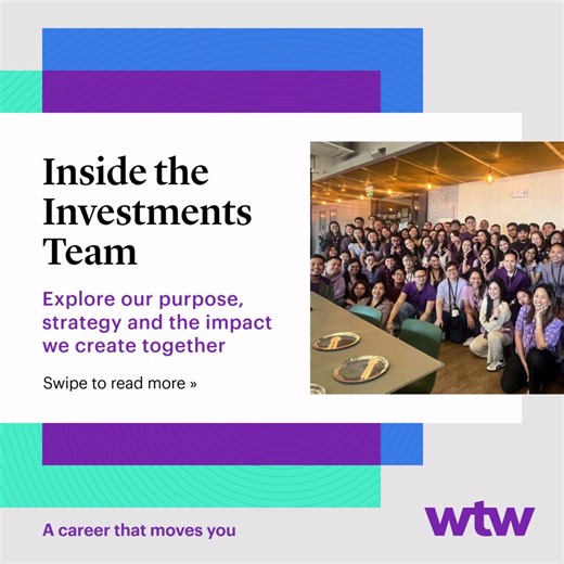 Start a career that moves you. Join our Investments team today 👉 https://ow.ly/rxut50XefA2 We’re not just building careers, we’re shaping futures. Our Investments team thrives on authenticity, curiosity and bold thinking. We’re committed to creating impactful careers and delivering meaningful outcomes for clients around the world.​ 💼 Whether you're passionate about advisory, research or delegated consulting, there's a place for you here.​ Stay tuned for more inspiring stories from our Investme