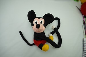 Tutorial de mickey mouse a crochet para agarradera de cortinas paso a paso segunda parte | Arte En Crochet LM