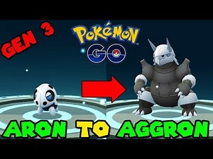 Evolving ARON to AGGRON (Pokemon GO GEN 3)
