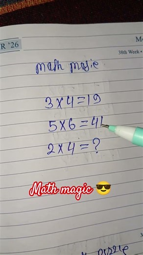 Solve this math magic 😎 #maths #brainmasti #magicshow #mathstricks #braintestsolution