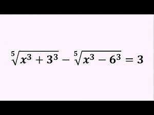 An Awesome Radical Equation | Can You Solve?