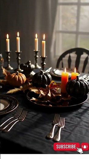 Elegant Halloween Dining Table