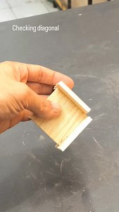 Simple jig to help make checking the diagonal box. Sometimes, there is no need this jig if you use a good measurement. #woodworking #diy #tips #plywoodworking | Plywoodworking Tips & Trick