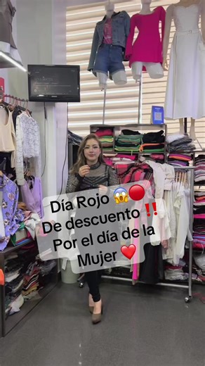 DÍA ROJO 🤗‼️ por fin el primer descuento de año 😱 POR EL DÍA DE LA BELLÍSIMA MUJER BOLIVIANA ❤️ aprovechen chicas ✔️ #andreasfashionoruro1 #tiendaderopaparamujeres #oruro_bolivia🇧🇴 #descuentos #diadelamujer GRACIAS MI BELLA @Fernandita por tu apoyo 😘