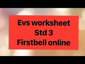 Evs std 3 worksheet